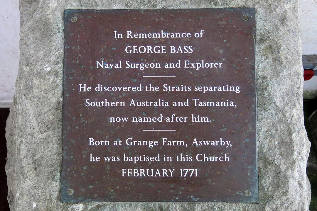 Memorial plague for George Bass
