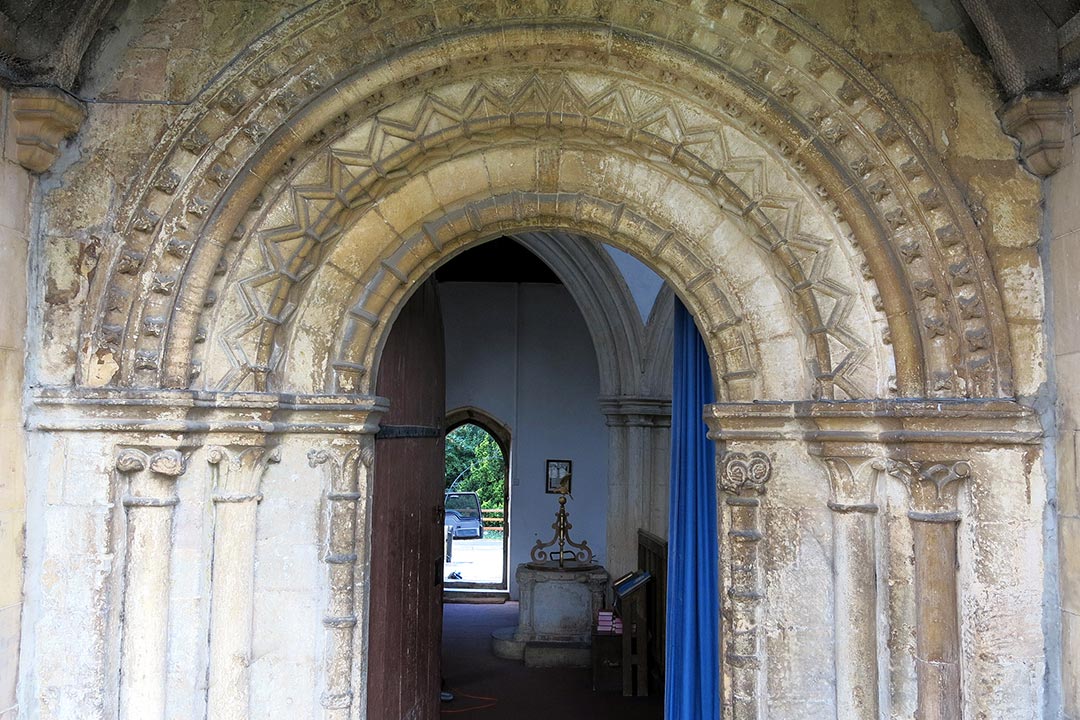 Entrance arch to church